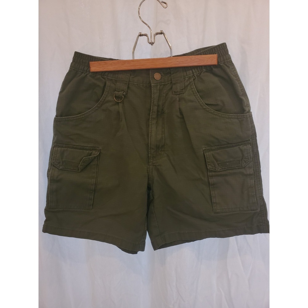 Woolrich Mens Tactical Cargo Shorts Size 30 Olive Green 100% Cotton Hiking